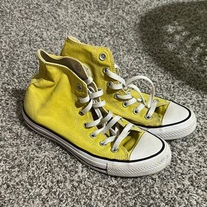 Converse Yellow High-Top Athletic Shoes